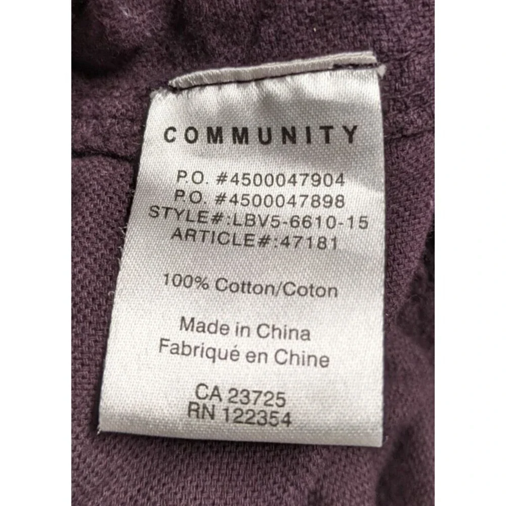 Aritzia COMMUNITY Cebu Cotton Eggplant Purple Colored Joggers Pants M